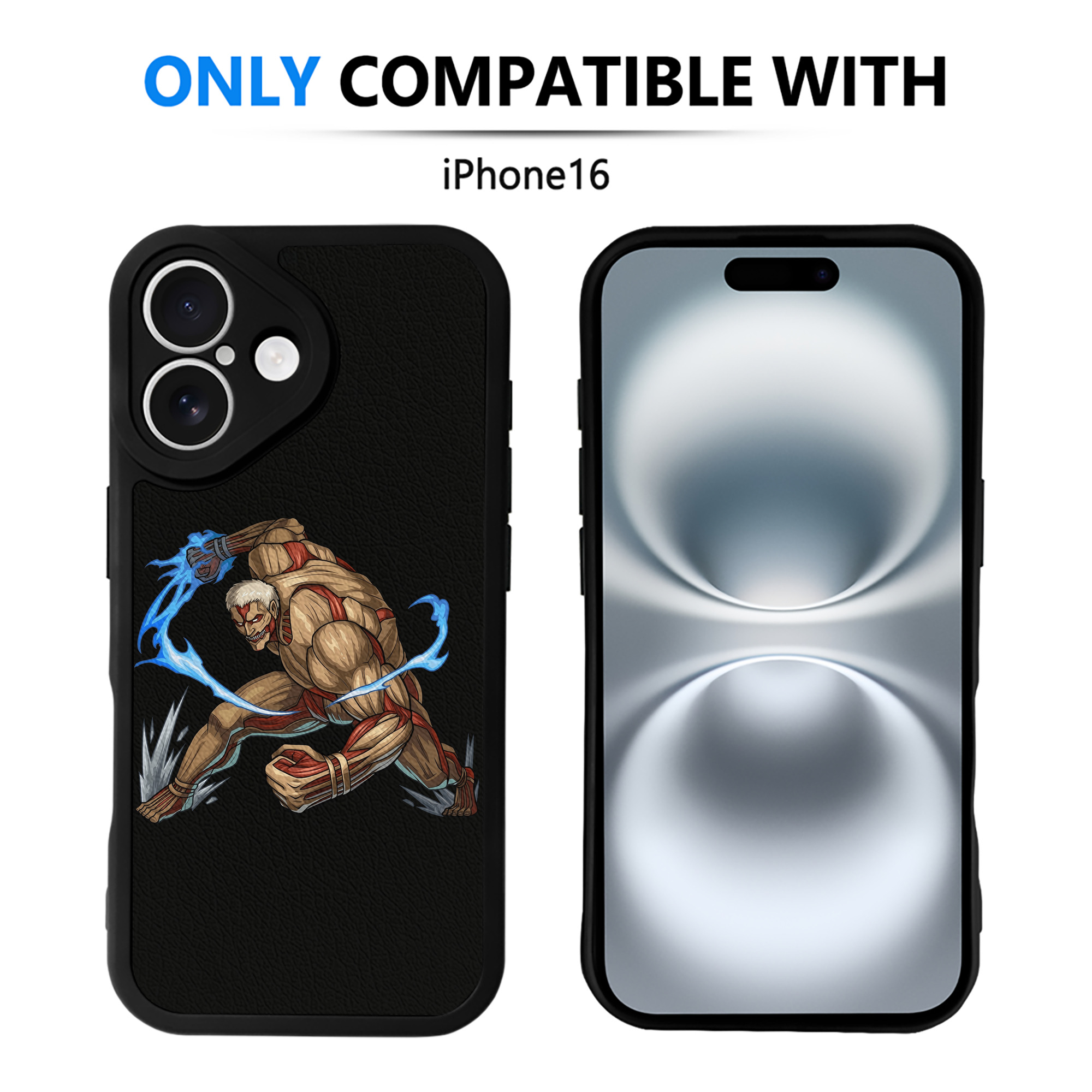 （画像用） 進撃の巨人 Attack on Titan 【iPhone 16シリーズ対応】シリコンスマホケース（レザー調） 材質：シリコン
